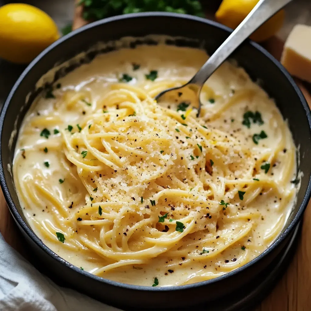 Flavor One Pot Lemon Garlic Parmesan Pasta