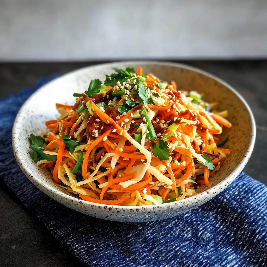 close-up Spicy Korean Coleslaw Recipe