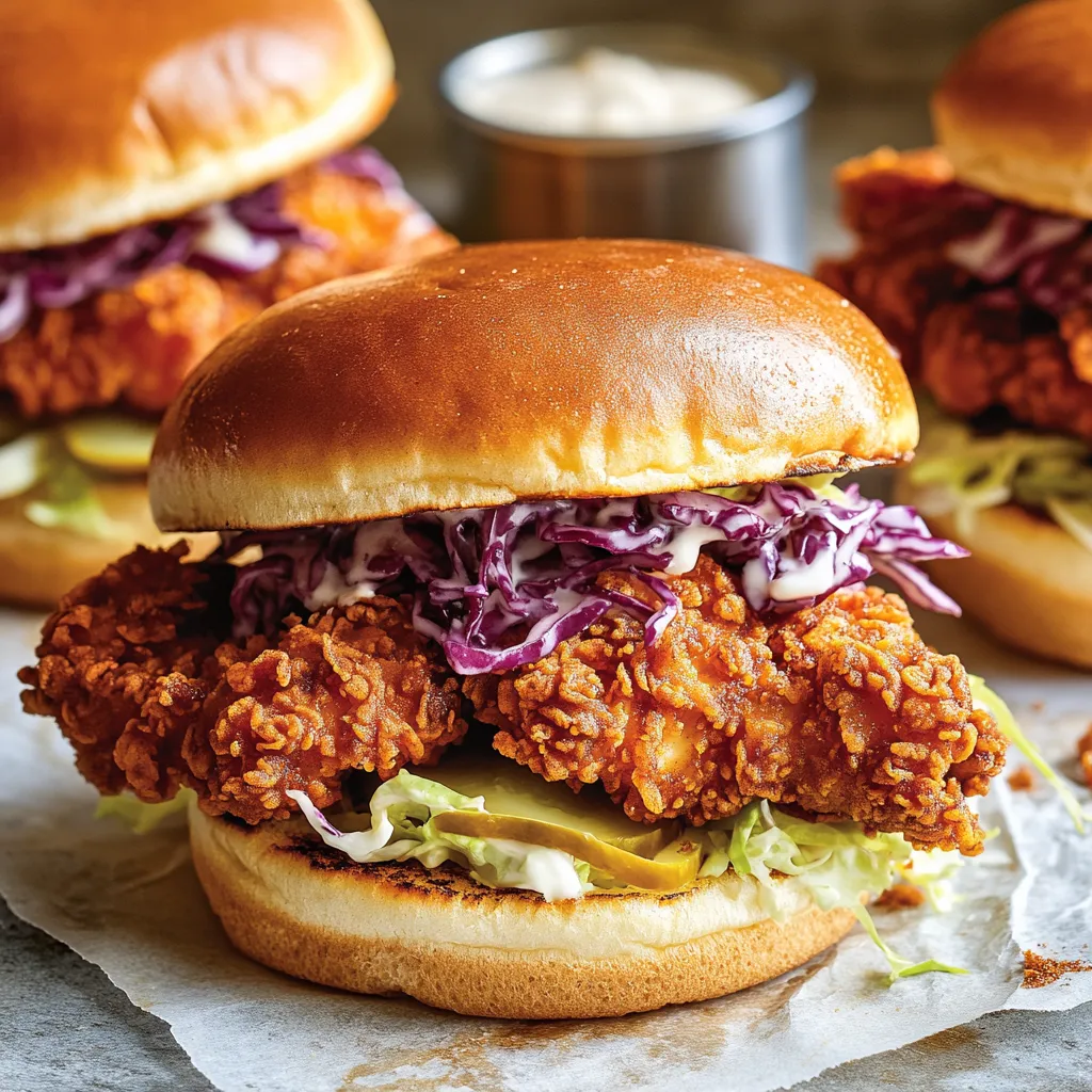 Crunchy Nashville Hot Chicken Sandwiches