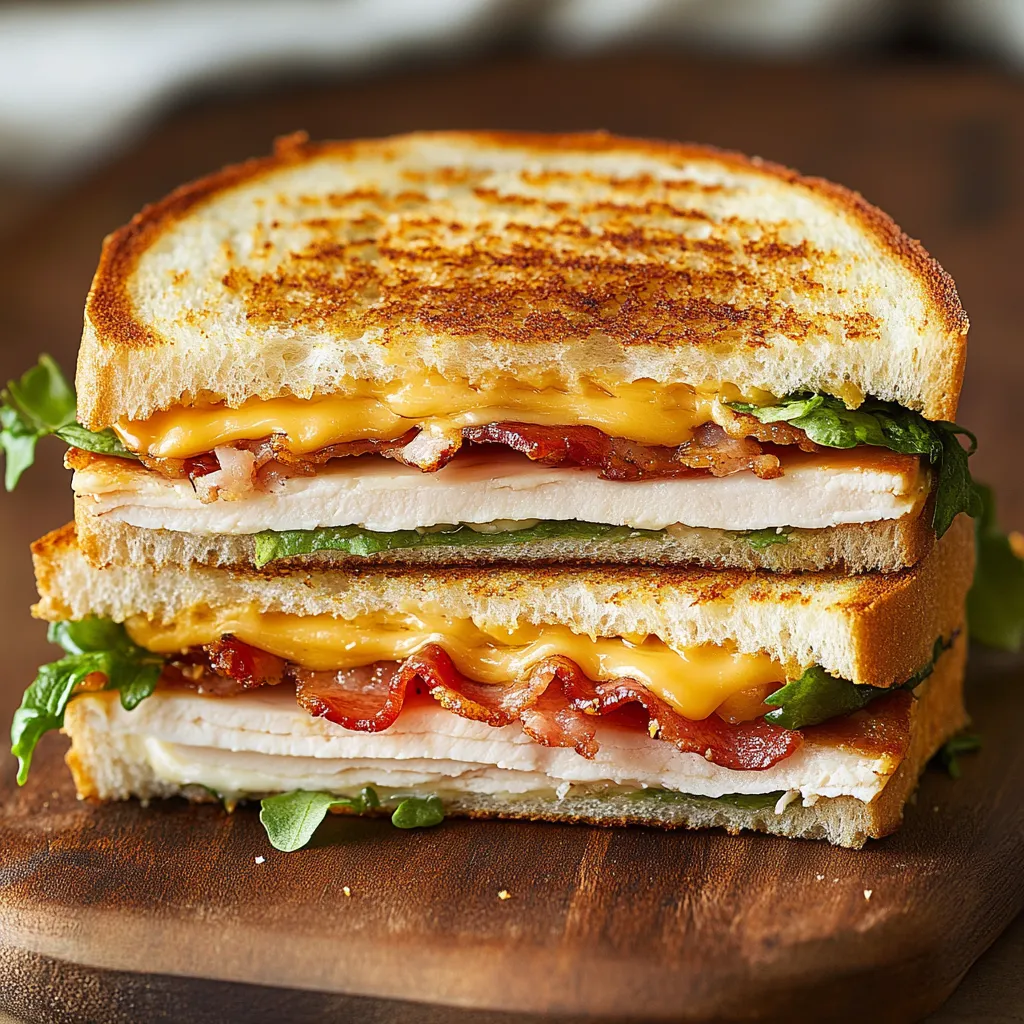 Cheesy Cheddar and Bacon Turkey Melt