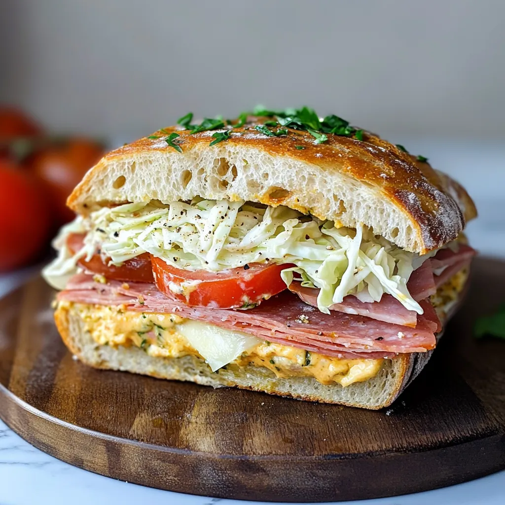 Close-up  Ciabatta Sandwich Recipe