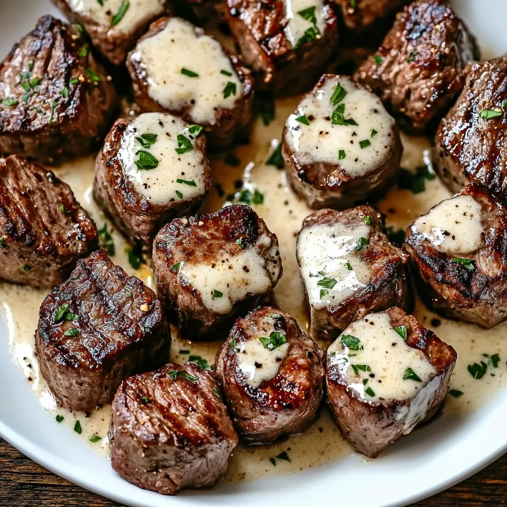 Perfect Garlic Butter Steak Bites with a Rich Parmesan Cream Sauce