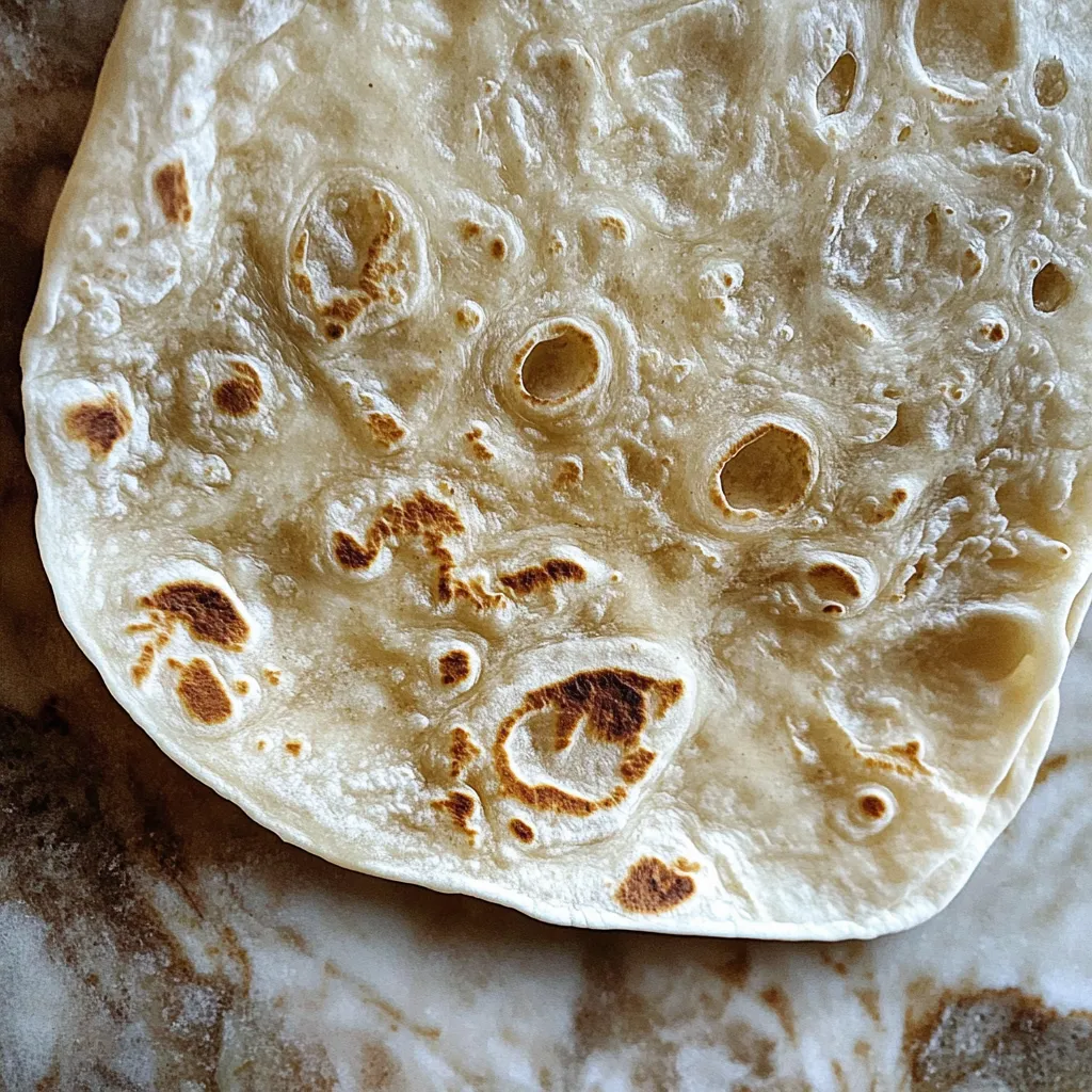 Close-up Sourdough Tortilla Recipe