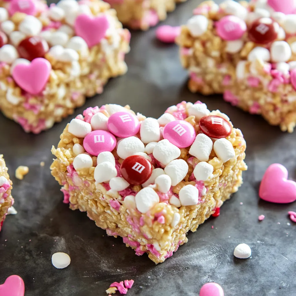 Heart Shaped Valentine Rice Krispie Treats