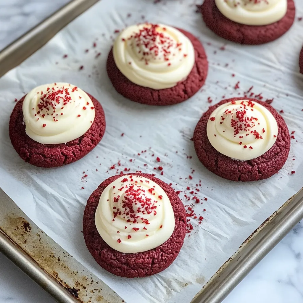 Crumbl Copycat Red Velvet Cookies