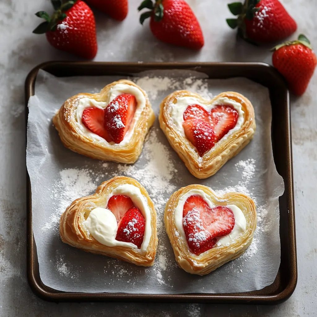 Vegan Strawberry Cream Danish