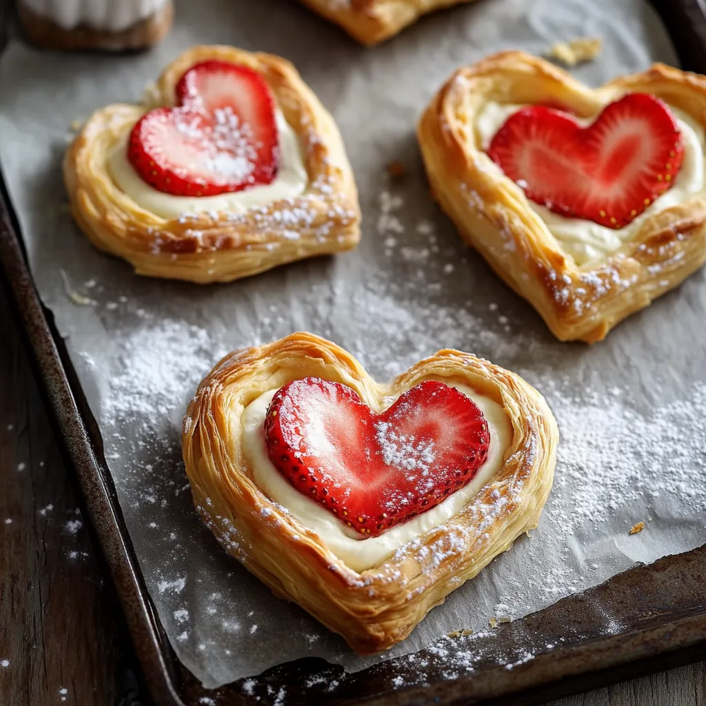 Delicious Vegan Strawberry Cream Danish