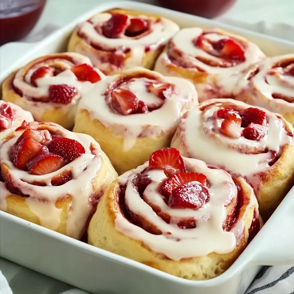 Delicious Strawberry Cheesecake Cinnabon Rolls