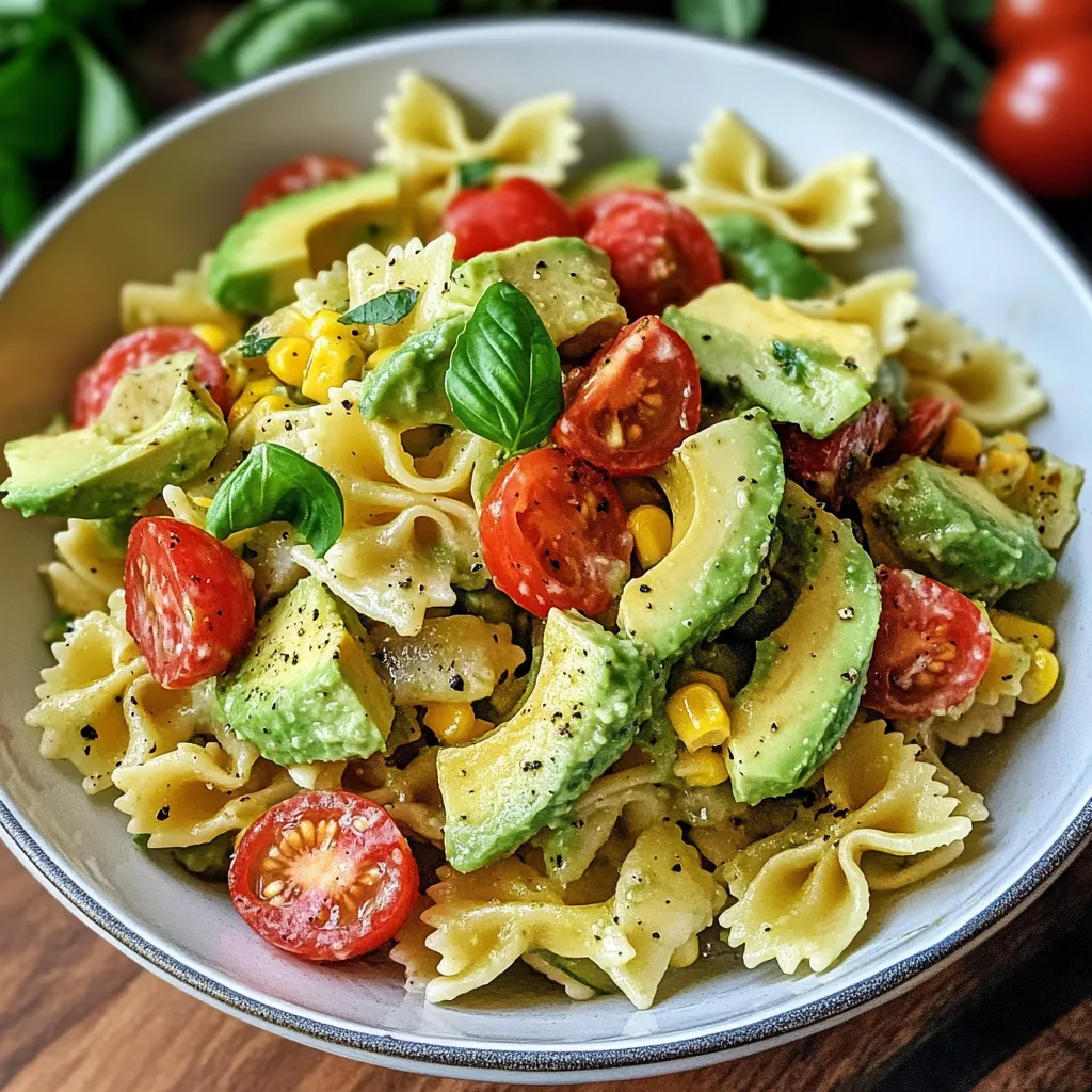 Fresh Avocado Pasta Salad