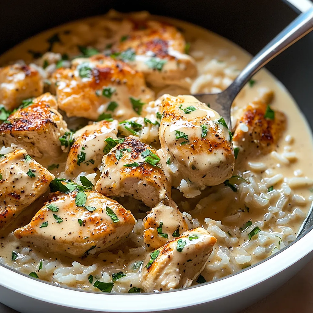 Tasty Creamy Herb Chicken & Basmati Rice