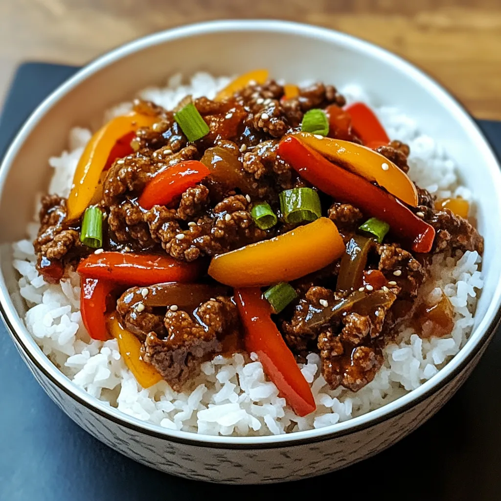 Beef and Pepper Rice Bowl