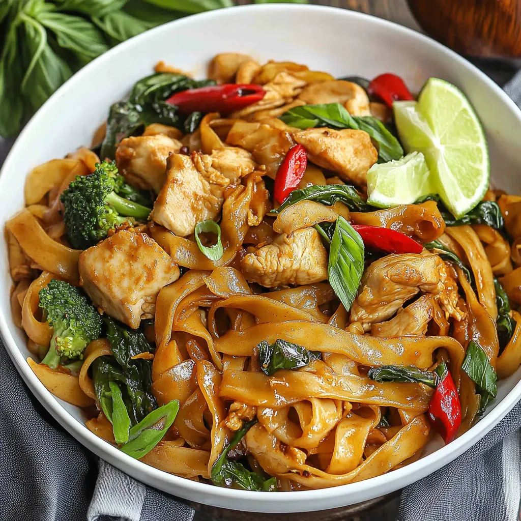 Close-up Drunken Noodles Recipe