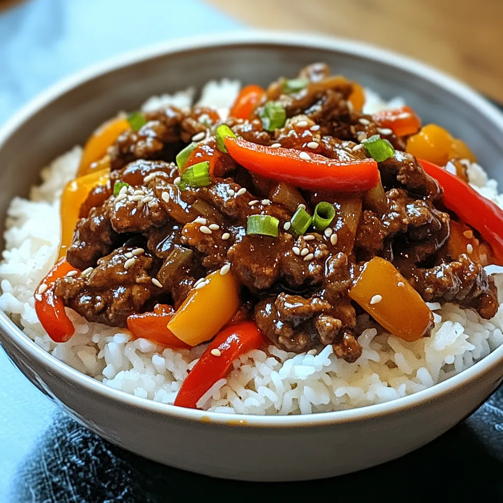 Flavorful Beef and Pepper Rice Bowl