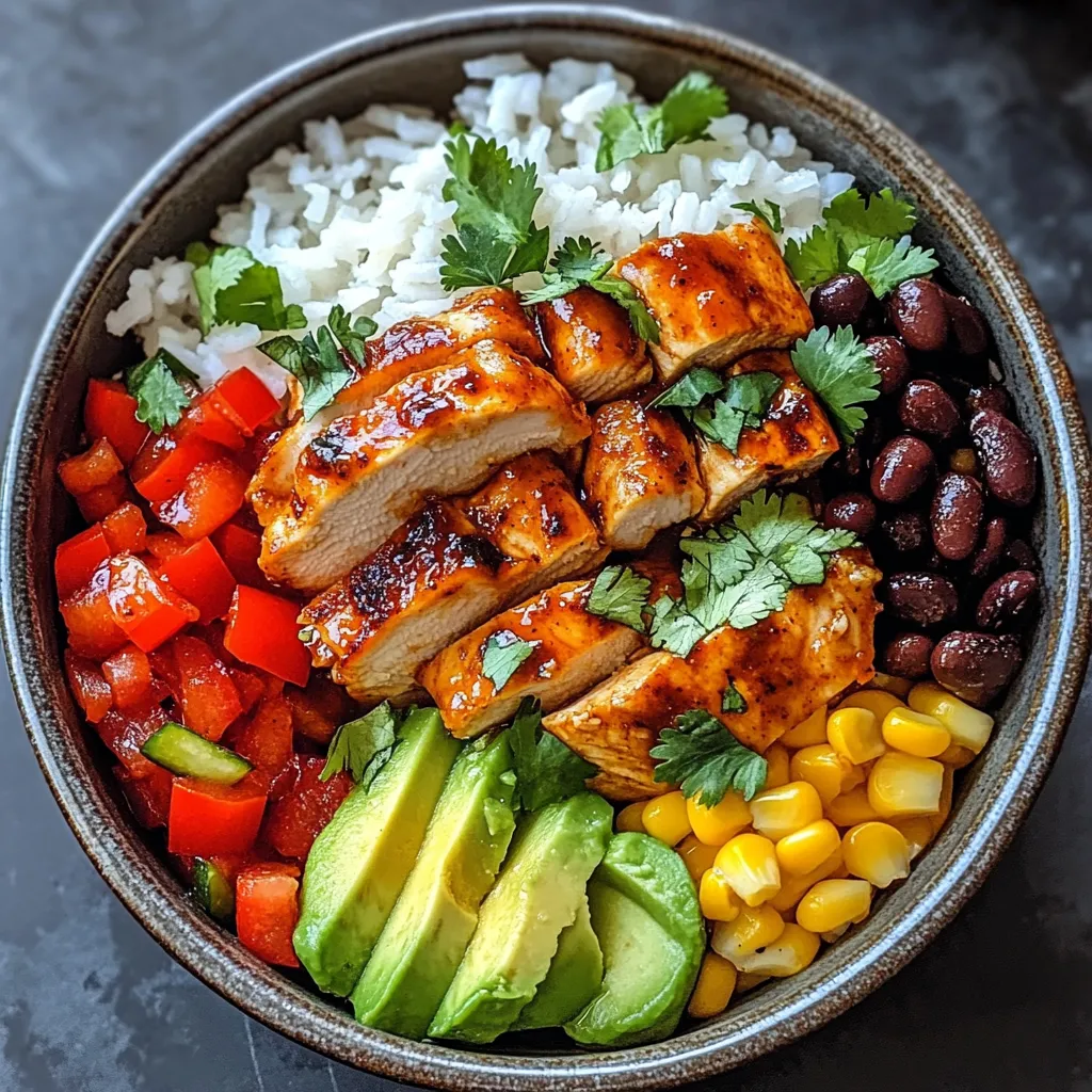 Honey Chipotle Chicken Rice Bowls