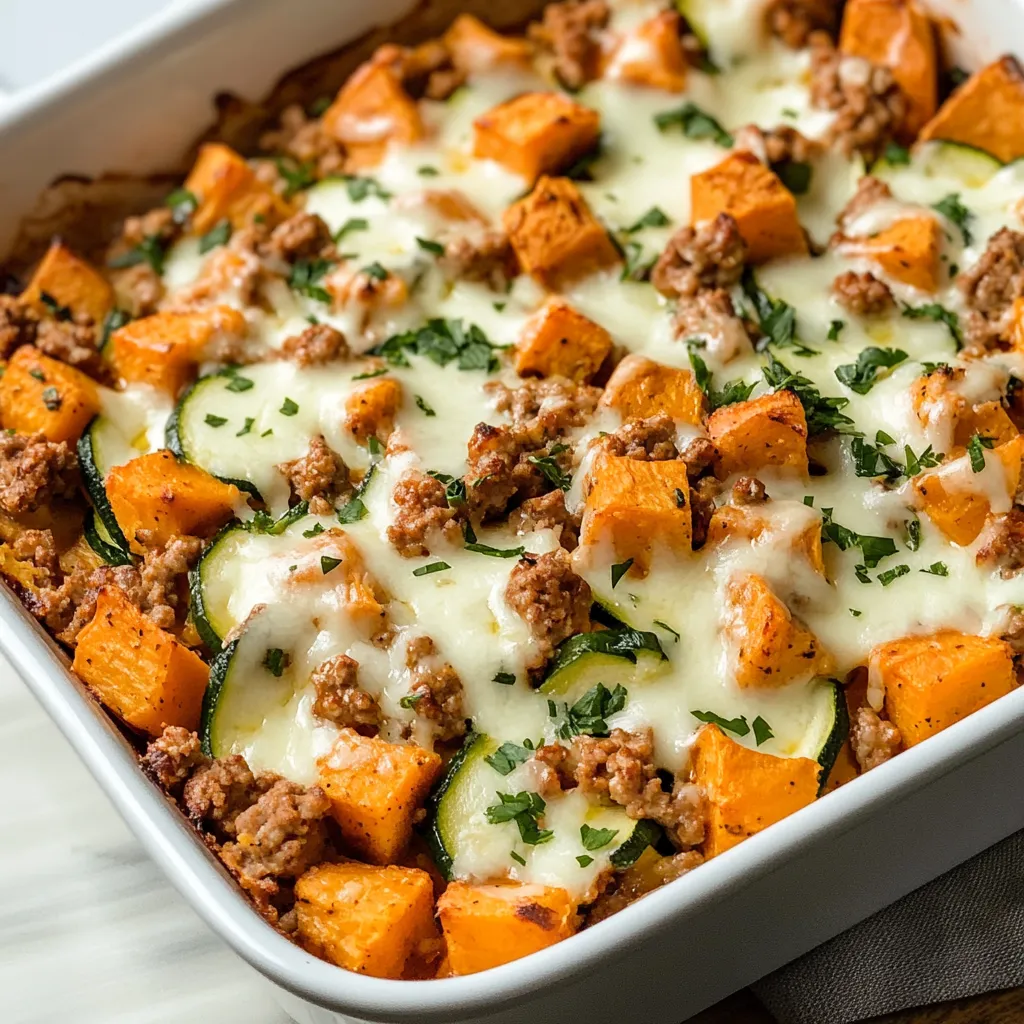 Delicious Ground Turkey Sweet Potato Bake