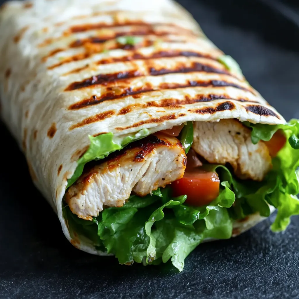 Healthy Grilled Chicken Ranch Wraps