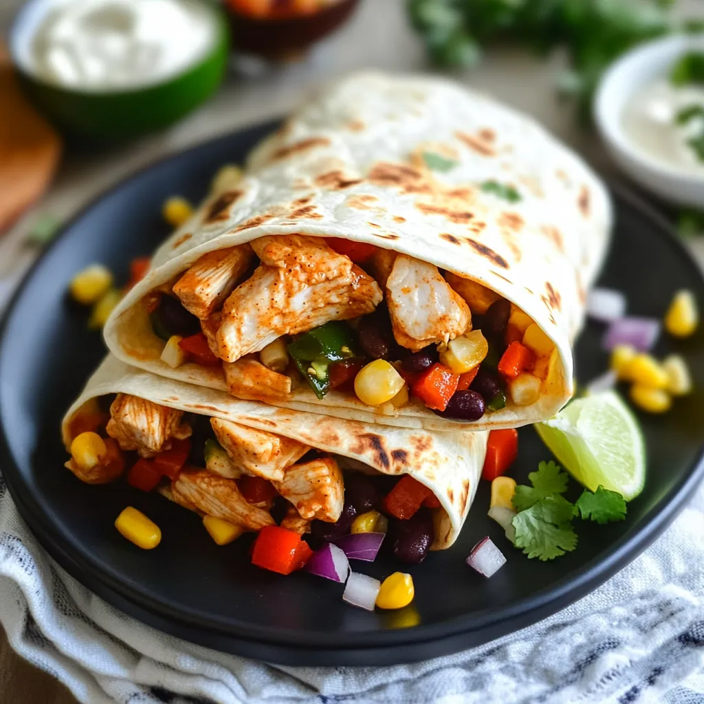 Delicious Southwest Chicken Wrap