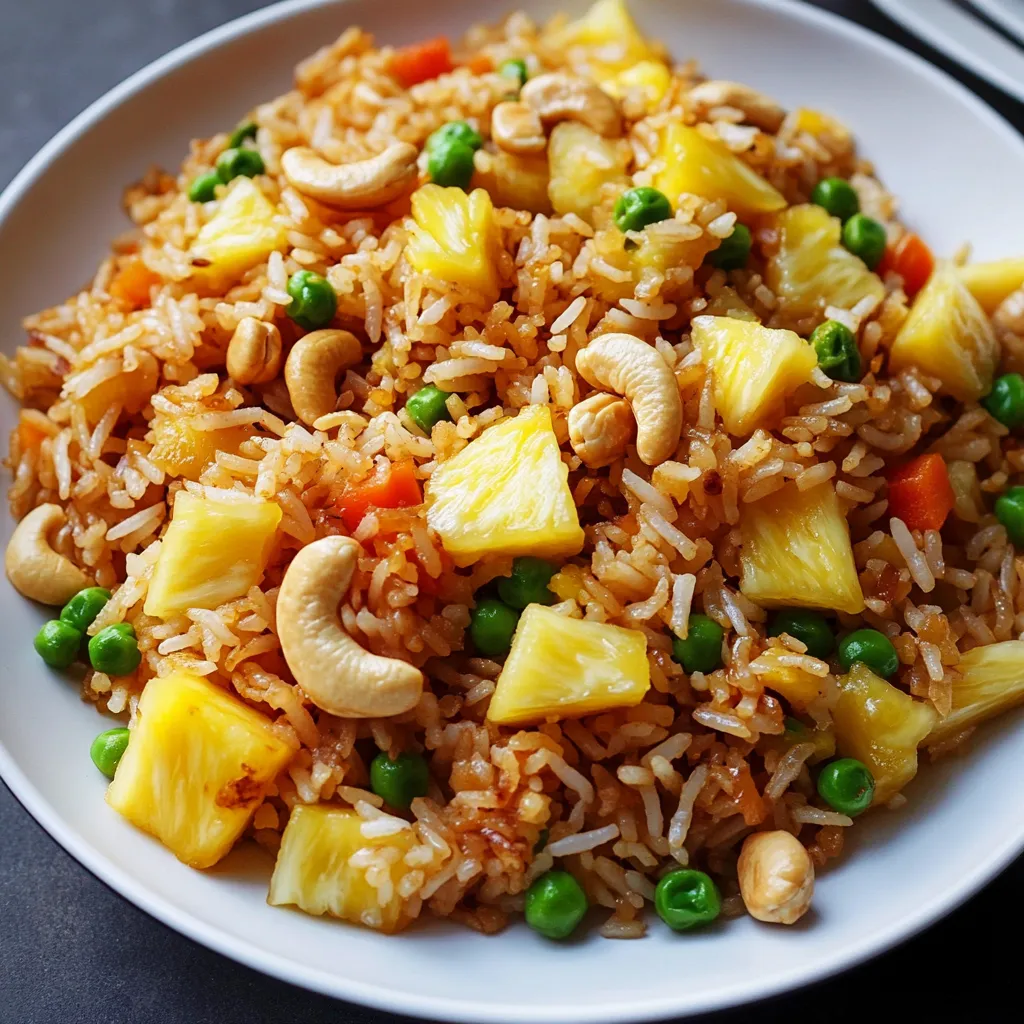 A bowl of rice with peas and nuts on a table.