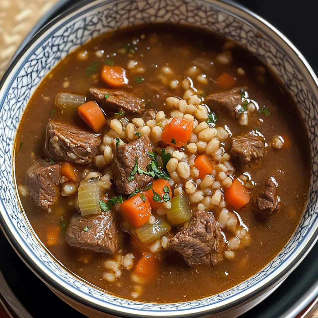 Old Fashioned Beef Barley Stew