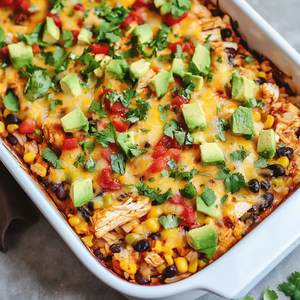 Tasty Chicken Burrito Casserole