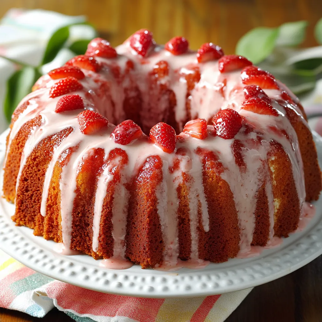 A cake with strawberries on top is sitting on a plate.