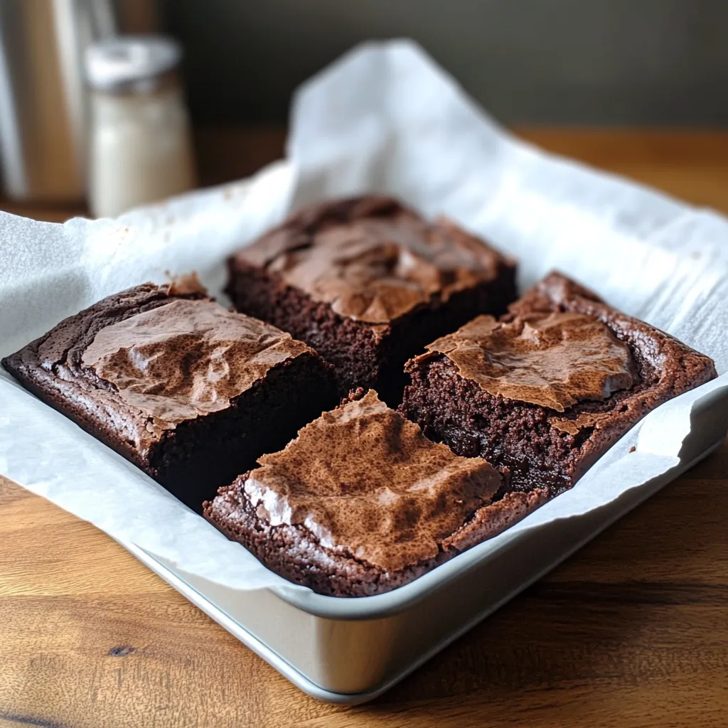 A tray of brownies with chocolate frosting.