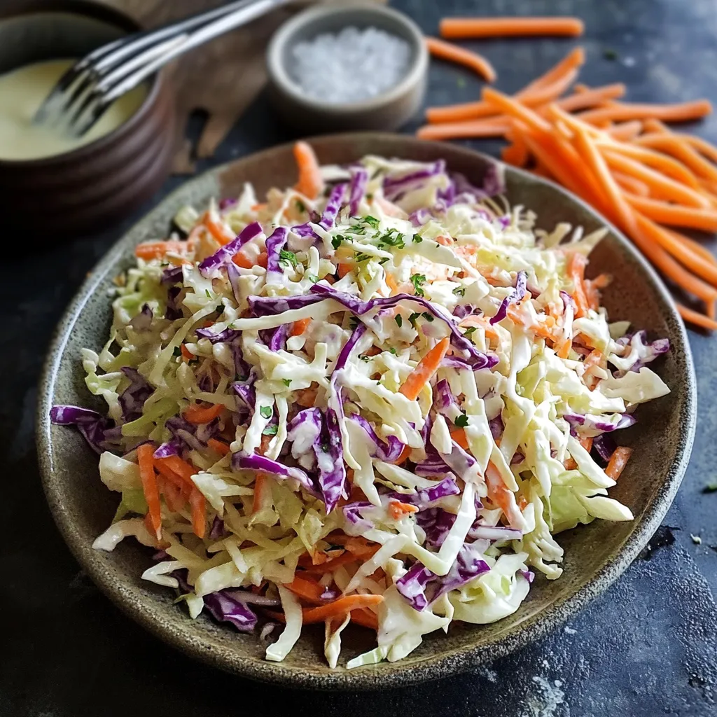 A bowl of coleslaw with a fork and a spoon.