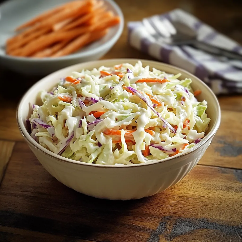 A bowl of coleslaw with carrots and cabbage.