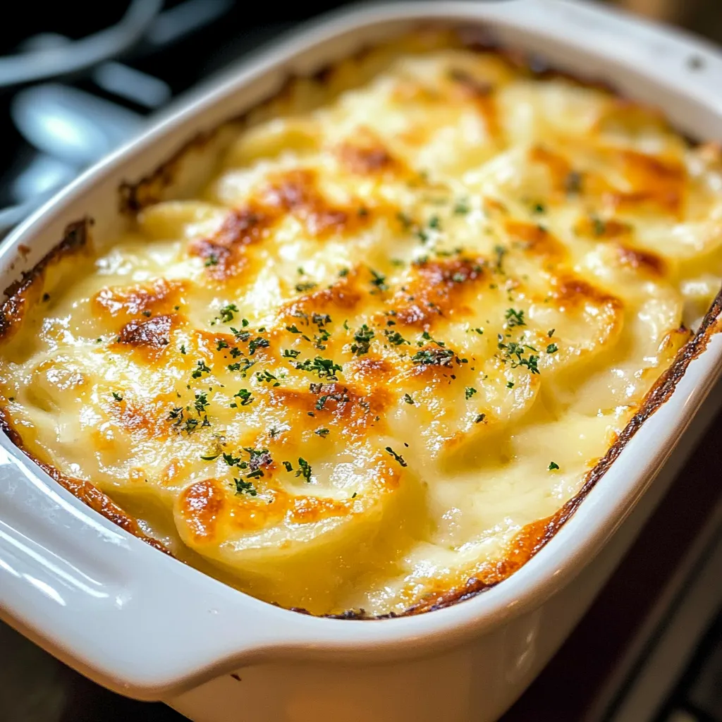 A white bowl filled with a delicious cheesy dish.