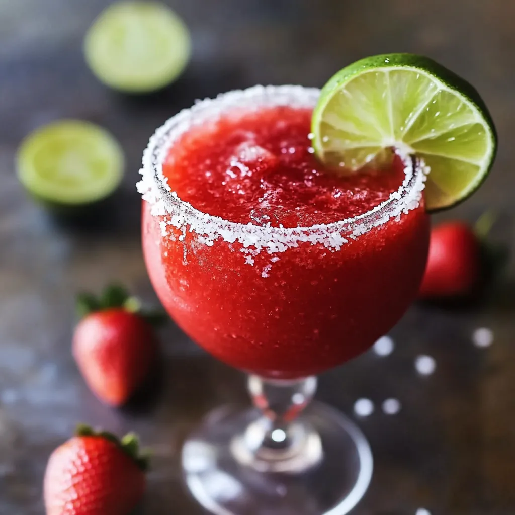 A glass of red drink with a slice of lime on top.