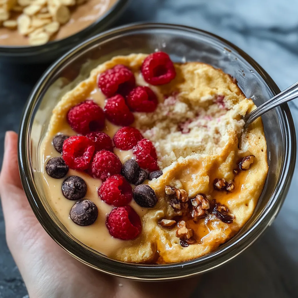 A bowl of food with a spoon in it.
