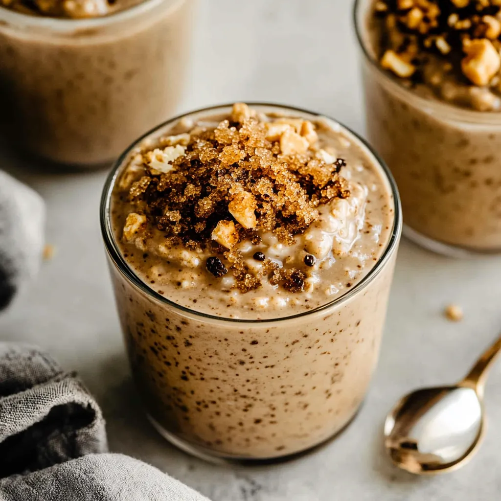 A glass of chocolate ice cream with nuts on top.