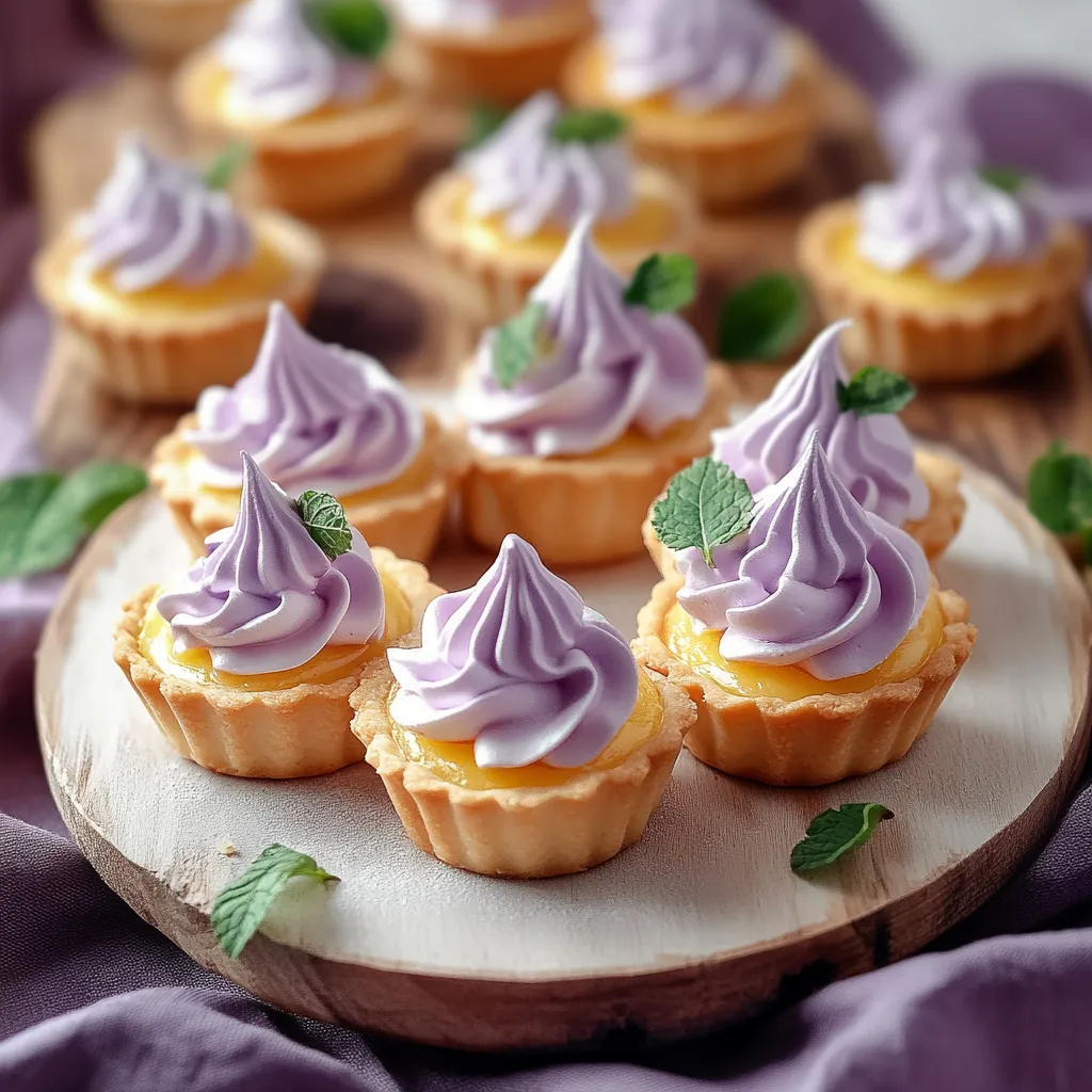 A plate of cupcakes with purple frosting.