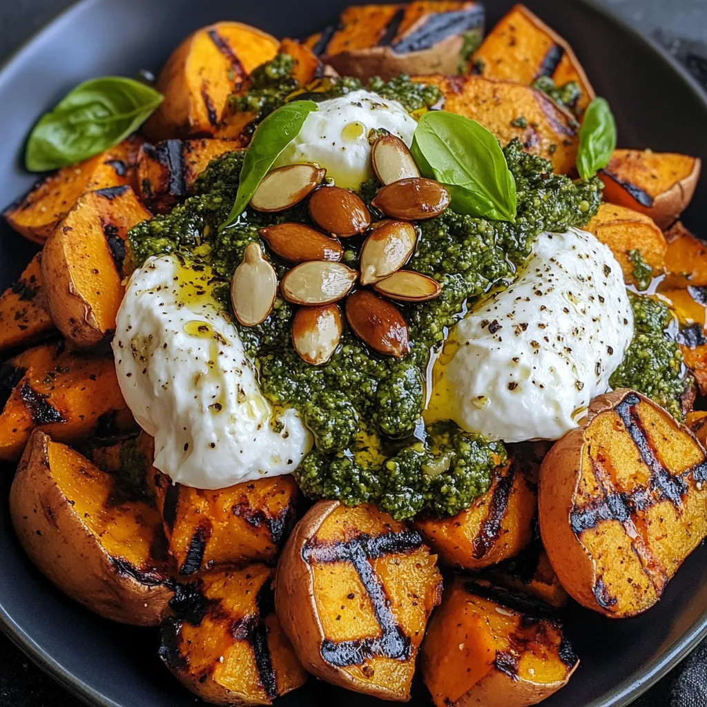 A plate of food with a green topping.