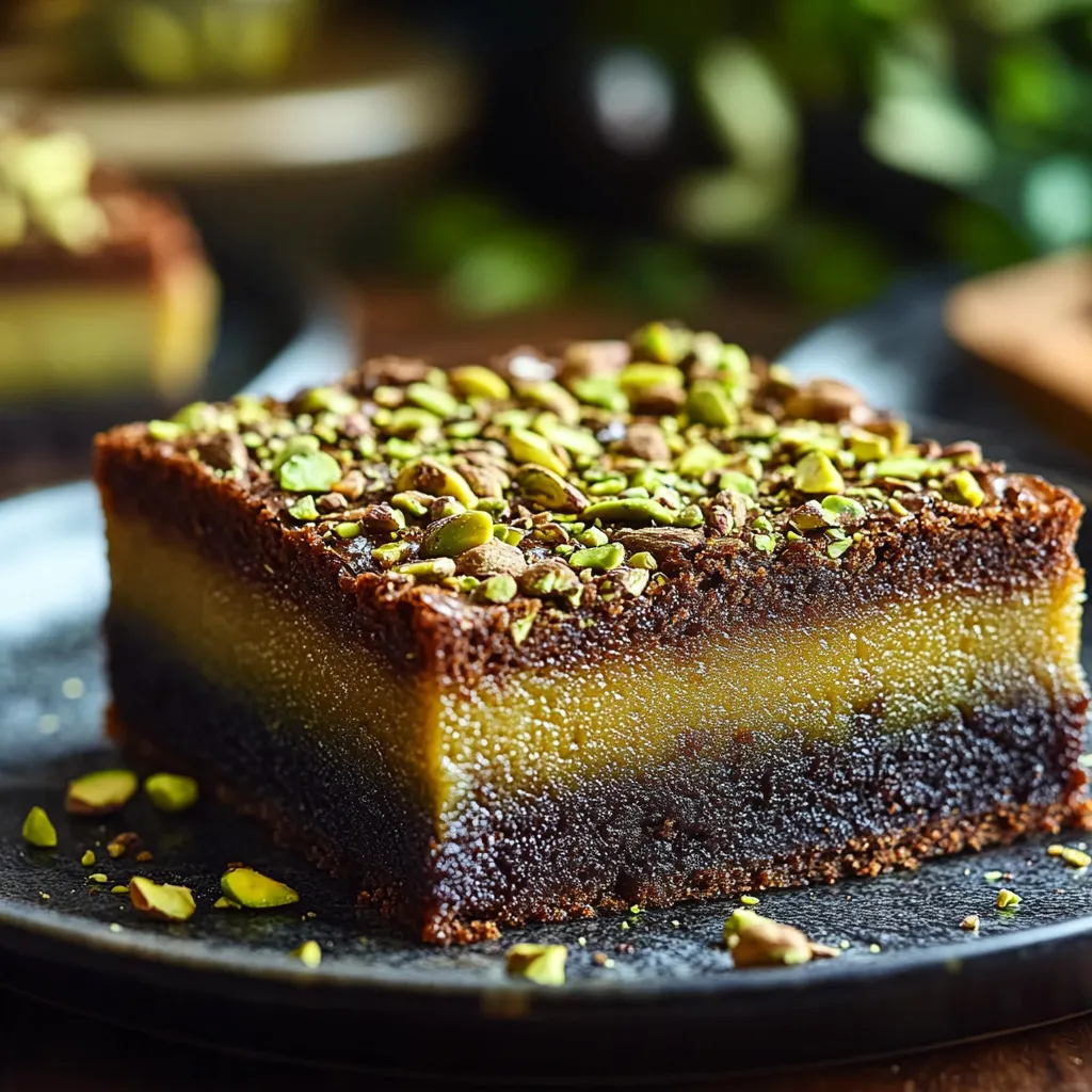 A slice of chocolate cake with almonds on top.