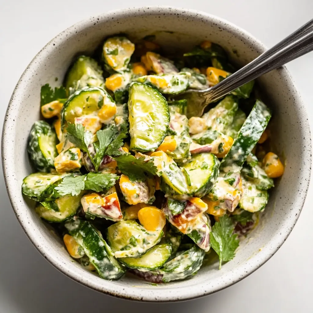 A bowl of vegetables with a fork in it.