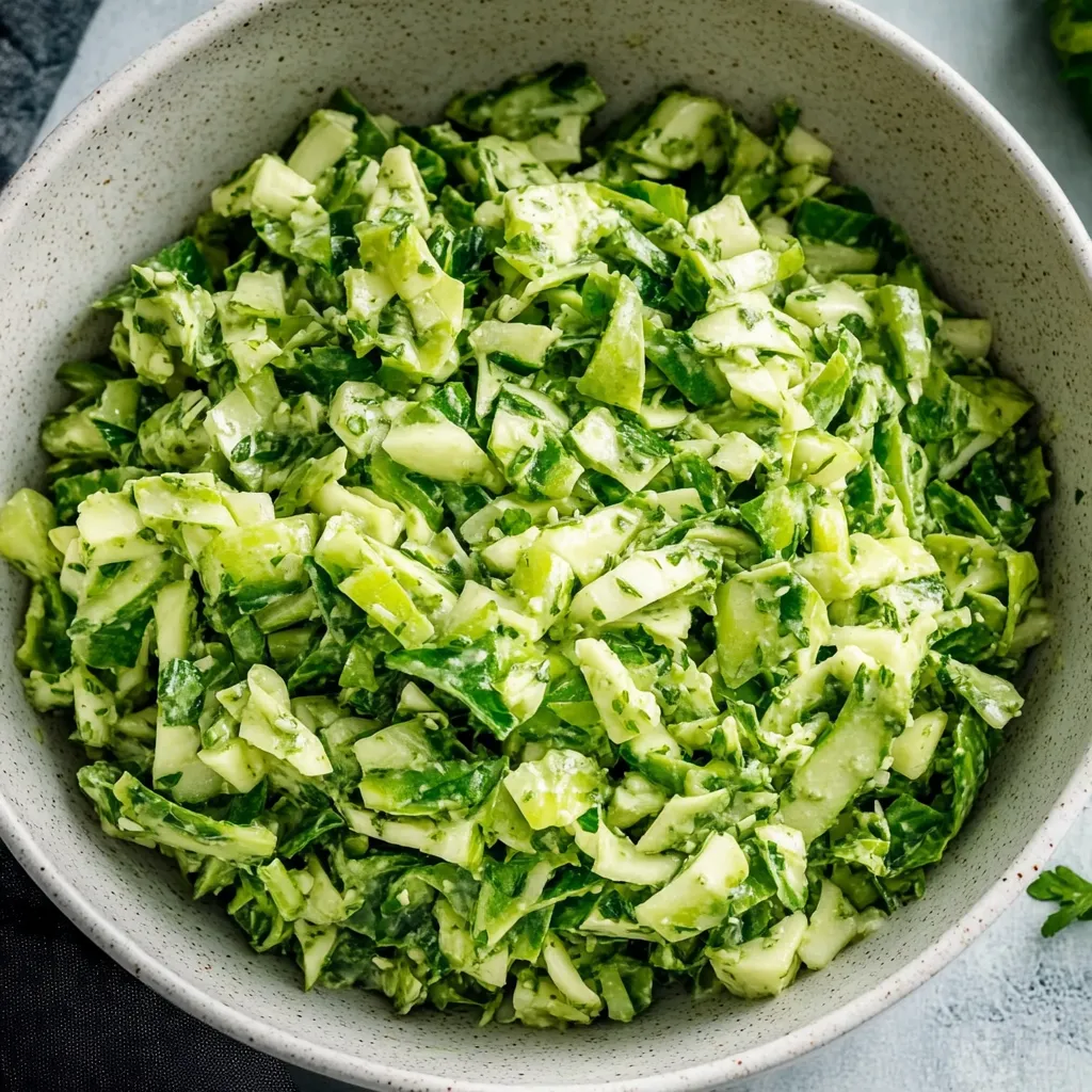 A bowl of green vegetables.