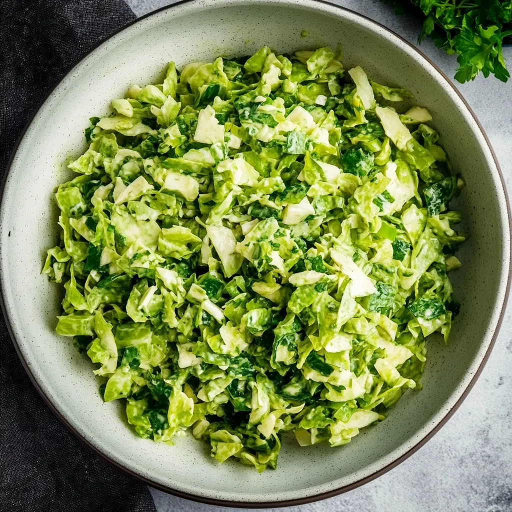 A bowl of green vegetables.