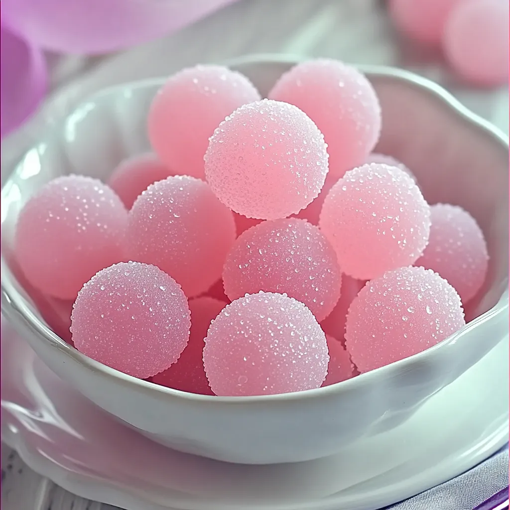 A bowl of pink balls.