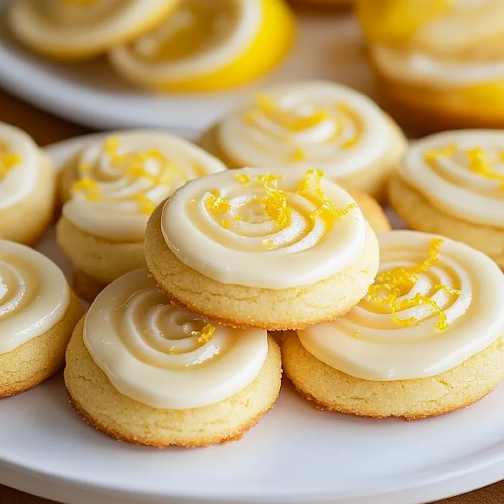 A plate of cookies with orange swirls.