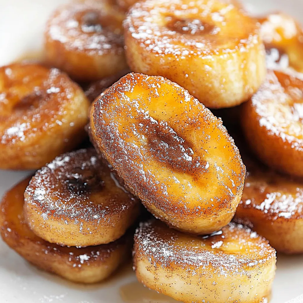 A plate of sugar coated bananas.