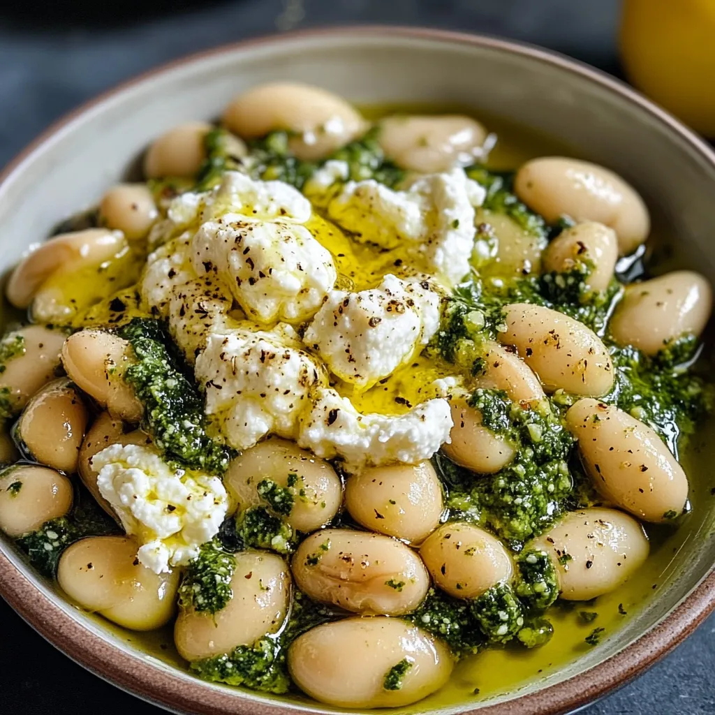 A bowl of beans with white cheese on top.