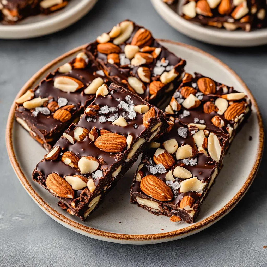 A plate of chocolate and nut desserts.