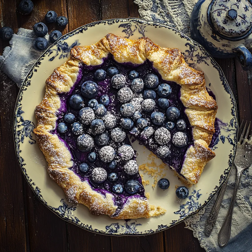 A slice of blueberry pastry.