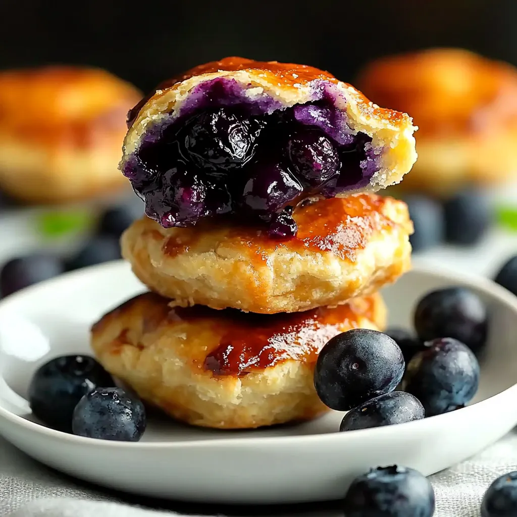 A plate of blueberry pastries.