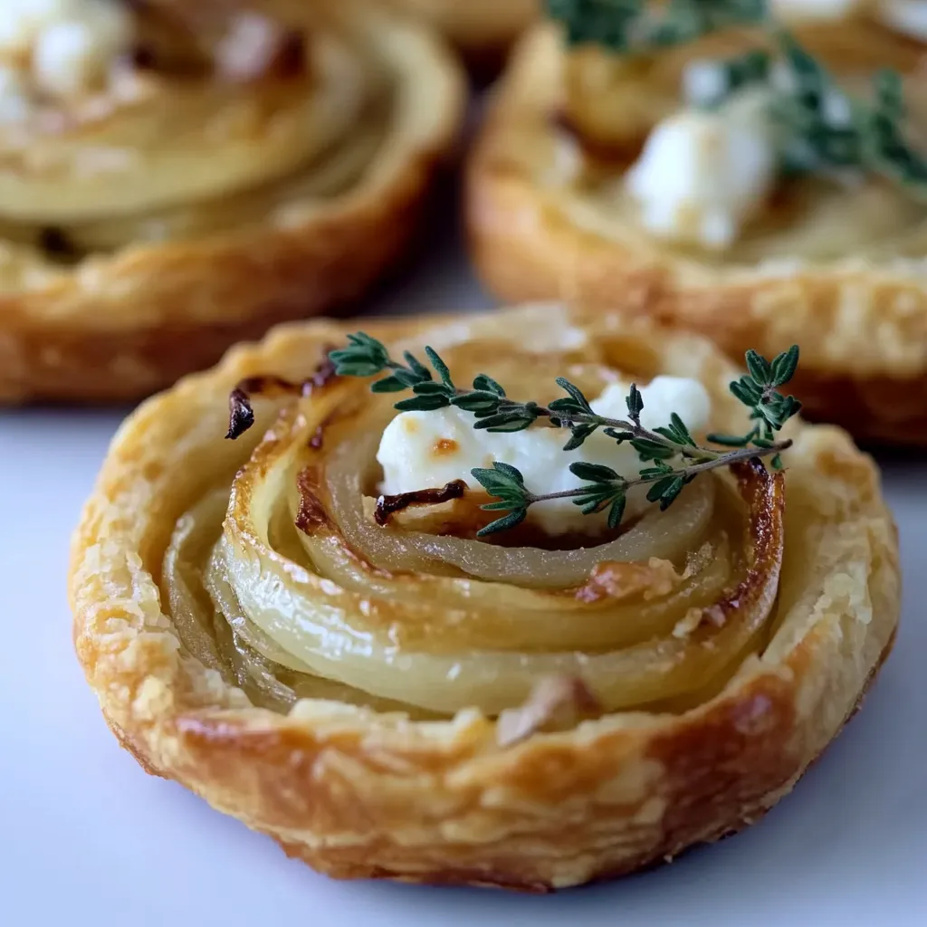 A pastry with a green herb on top.