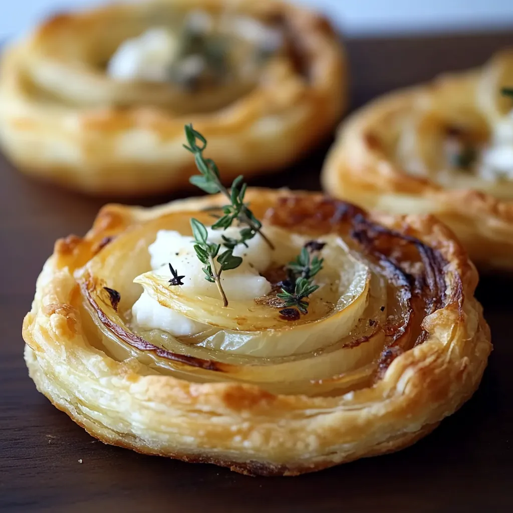A pastry with a green herb on top.