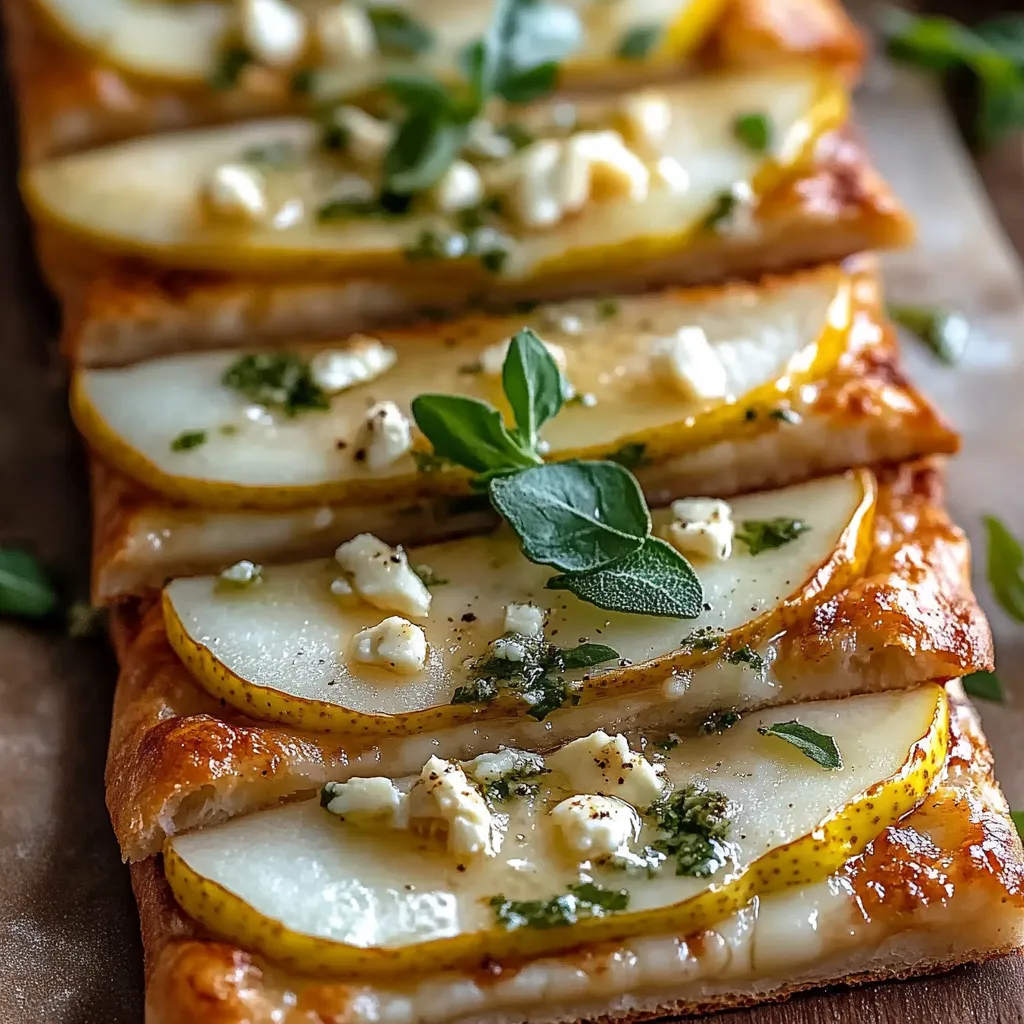 A slice of pizza with cheese and a green leaf on top.