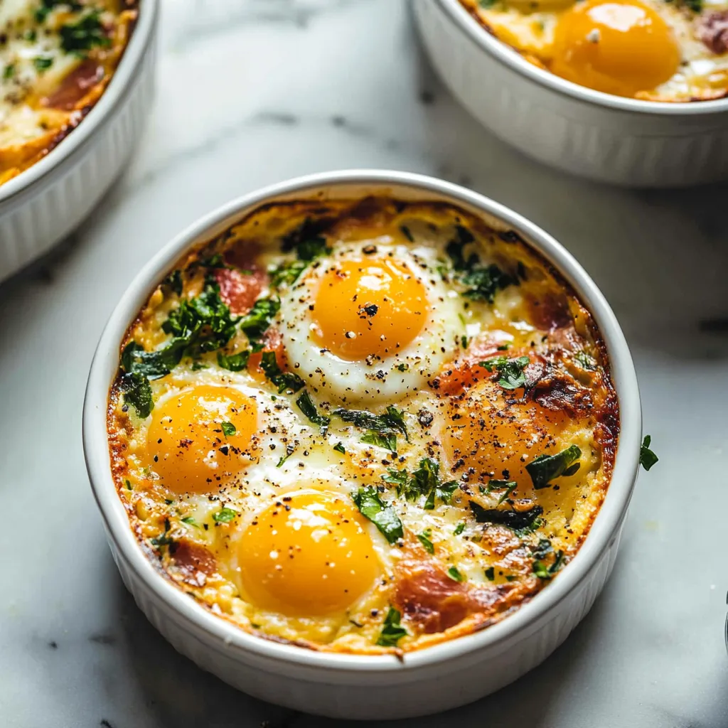 A white bowl filled with eggs and vegetables.
