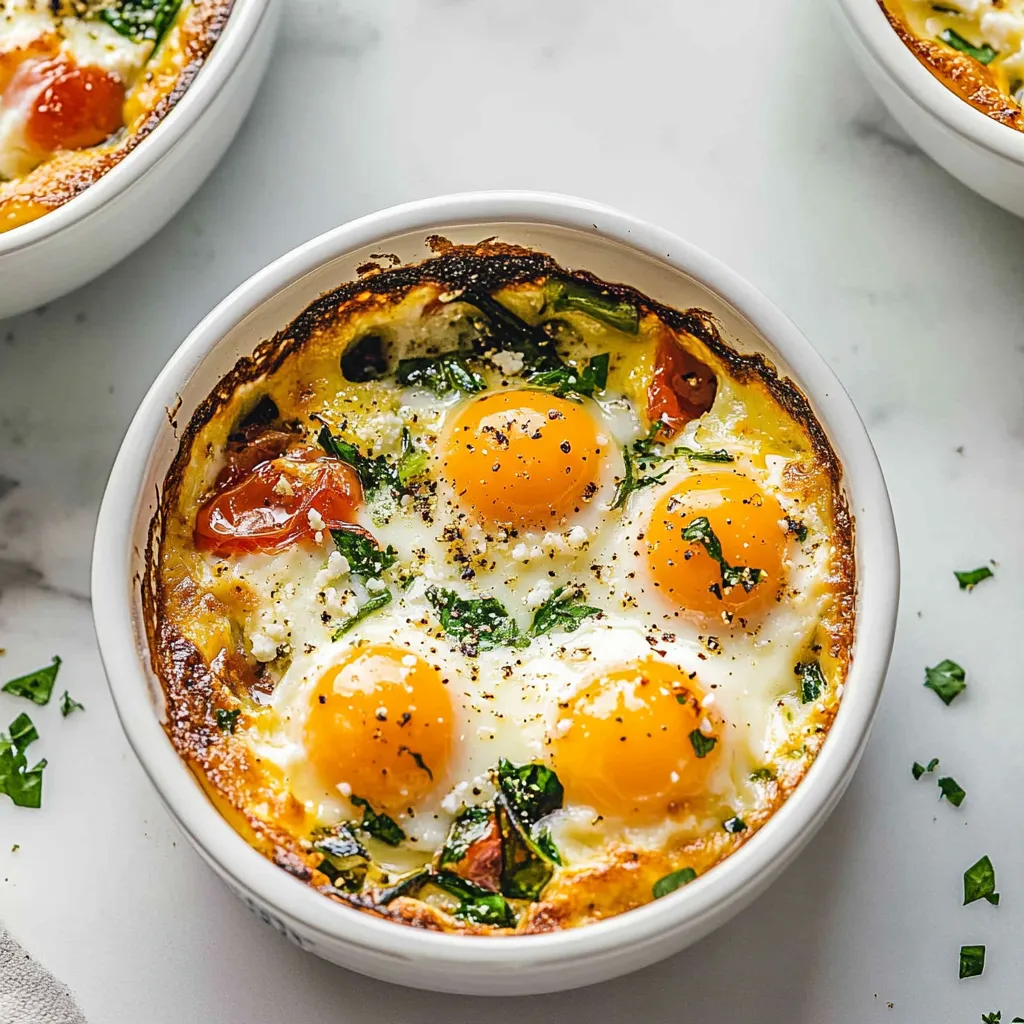 A bowl of eggs and tomatoes.